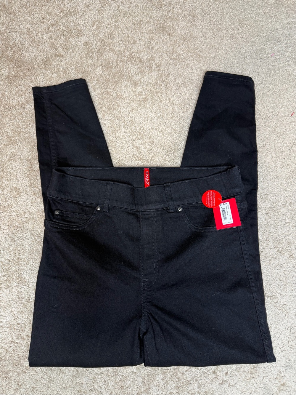 SPANX Black High-Rise Jeggings – Slim Fit